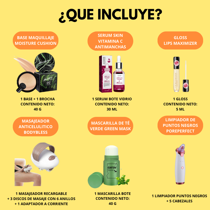 Pack Belleza Premium  6 en 1 (Tratamiento Definitivo)